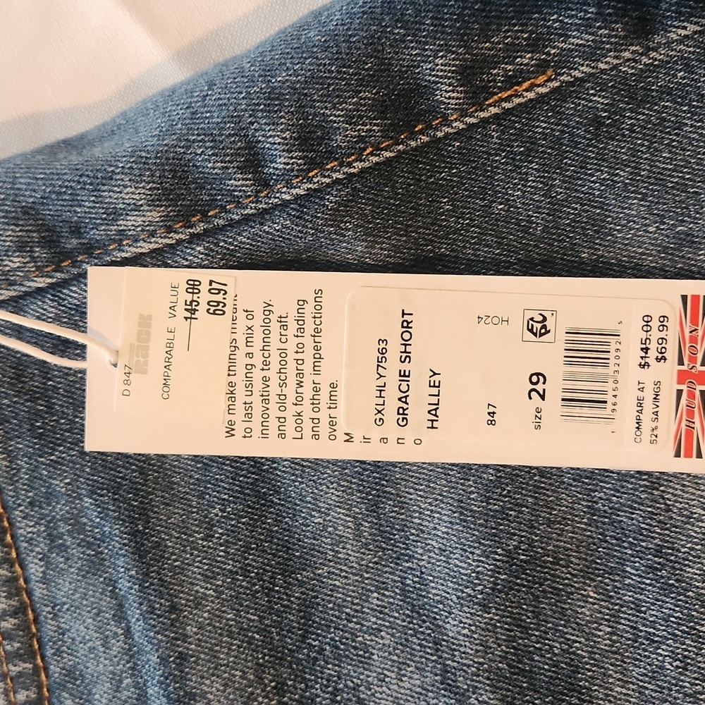 Hudson Jeans Women's Blue Denim Shorts - Picture 4 of 6